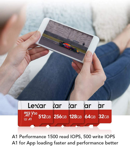 256GB Micro SD Card, Microsdxc UHS-I Flash Memory Card with Adapter - up to 100Mb/S, A1, U3, Class10, V30, High Speed TF Card