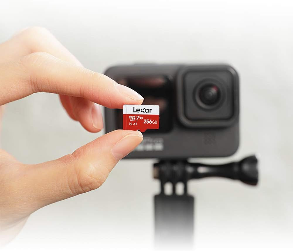 256GB Micro SD Card, Microsdxc UHS-I Flash Memory Card with Adapter - up to 100Mb/S, A1, U3, Class10, V30, High Speed TF Card